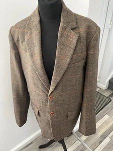 Traje Blazer Chaqueta Abitto Tweed Espiga Talla L Pecho 44 - Imagen 1 de 4