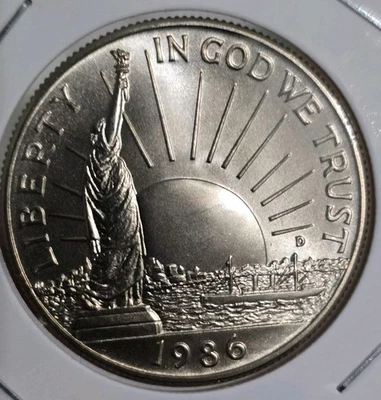 1986 D Liberty Ellis Island Half Dollar Commemorative Uncirculated Coin - Image 1 of 2