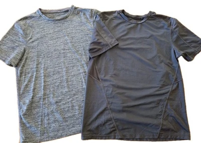 Lot x2 Champion Shirt Mens Medium Gray Athletic Performance Short Sleeve Tee - Image 1 of 4
