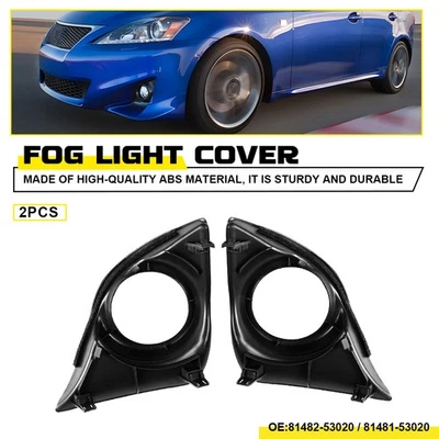 Biseles de cubierta de luz antiniebla para parachoques delantero Lexus IS250 IS350 2011 2012 2013 2 piezas EE. UU. Foto 1 de 4
