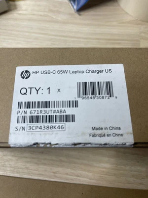 HP 65W AC/USB-C Power Adapter Black (671R3UT#ABA) - Image 1 of 3