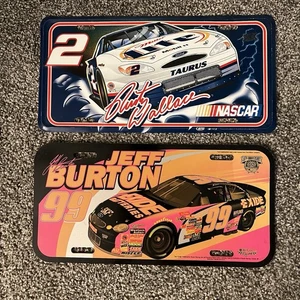 VINTAGE 90’S NASCAR WINCRAFT LICENSE PLATES JEFF BURTON #99 RUSTY WALLACE #2 - Picture 1 of 8