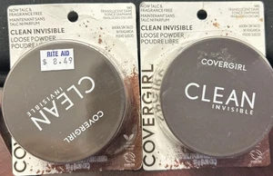 2 Covergirl Clean Invisible Loose Powder #140 Translucent Dark foundation - Picture 1 of 6