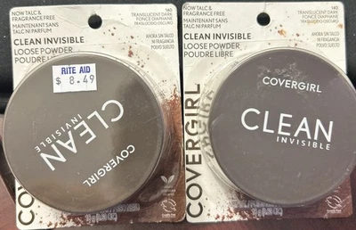 2 Covergirl Clean Invisible Loose Powder #140 Translucent Dark foundation - Image 1 of 4