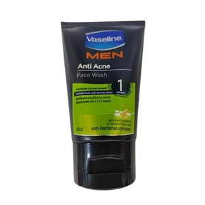 Vaseline Men Facial Foam Anti-Acne Face Wash Reduce Bacteria 3 x 100 g. - Picture 1 of 2