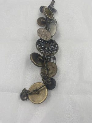 Pulsera dulce romance caprichosa con botones y una piedra plegable azul mujer B Foto 1 de 4