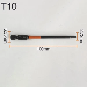 Efficient 14 Inch Hex Head Drill Bit with Magnetic T10T40 Screwdriver Bits - Picture 1 of 41