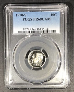 1970-S Proof Roosevelt Dime PCGS PR-69 CAM, Buy 3 Items, Get $5 Off!! - Picture 1 of 2