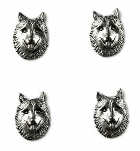 Husky Tuxedo Shirt Studs - Picture 1 of 10