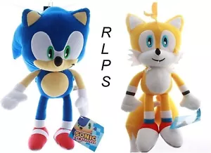 Sonic The Hedgehog and Tails Plush Set of 2 Stuffed Dolls Toy 12" Licensed Sega - Picture 1 of 3