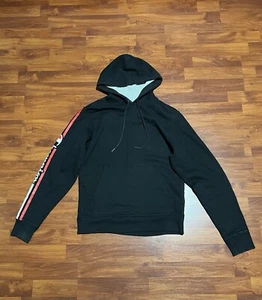 Champion Suéter Para Hombre Pequeño Negro Sudadera con Capucha Pullover Sudadera - Imagen 1 de 4