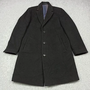 Hugo Boss Wool Cashmere Overcoat Men's Size EU 52 UK 42R Coat Long Jacket Winter - Picture 1 of 14