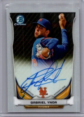 2014 Bowman Chrome #BCAP-GY Gabriel Ynoa Prospect Autographs - Image 1 of 2