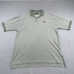 Polo de golf Disney para hombre grande verde a rayas tigre adulto informal vintage - Imagen 1 de 16