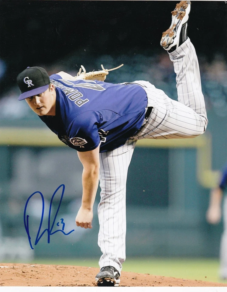 DREW POMERANZ COLORADO ROCKIES ACCIÓN FIRMADO 8x10 Foto 1 de 1