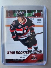2022-23 Upper Deck AHL Hockey Star Rookies Exclusives Ridley Greig #114 029/100