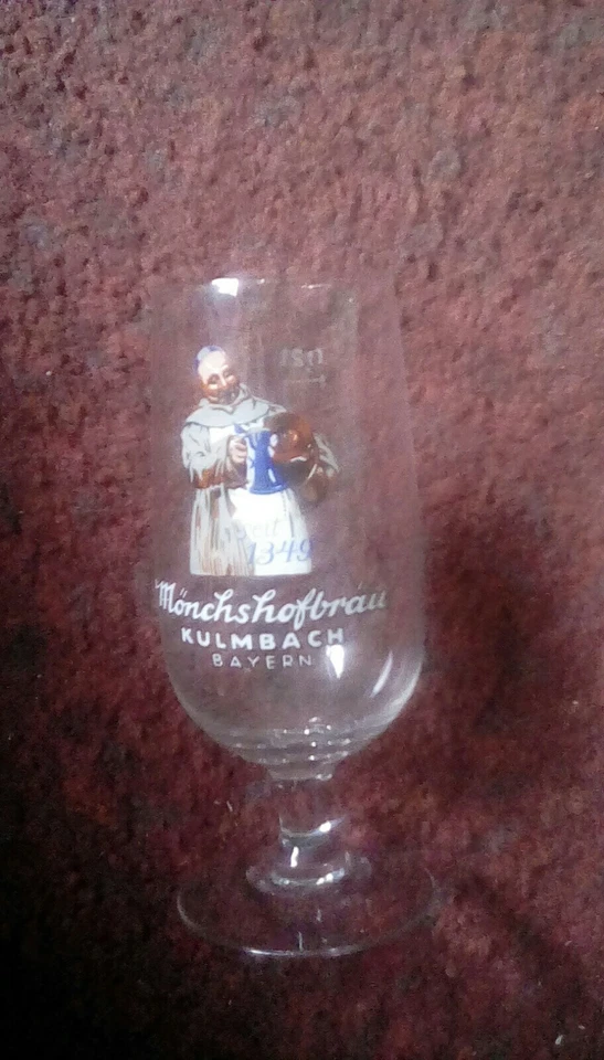 VINTAGE  MONCHSHOFBRAU 0.2L STEM GLASS FINE  - Image 1 of 1
