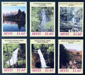 NEVIS U.S. FOREST SERVICE CENTENNIAL STAMPS SET 2006 MNH EL DORADO MOUNT HOOD - Picture 1 of 1