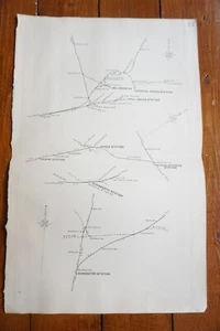 1892 North Eastern Railway Distance Diagram Plan Hull Paragon Goole Stainforth - Picture 1 of 3