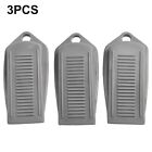 Large Rubber Door Jammer Grey 3 Pack Reliable and Suitable for Any Door Gap