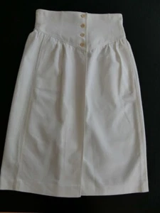 SOMMER 2024: FENDI  Pensil Skirt/ Rock - VINTAGE - Weiss  Baumwolle - TOPANGEBOT - Bild 1 von 9