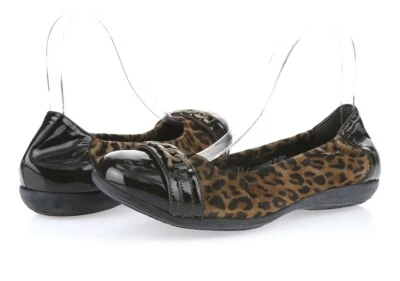 Mephisto Alison Mujer Cuero Marrón Estampado Leopardo Sin Cordones Puntera Plana Talla 8 Foto 1 de 4