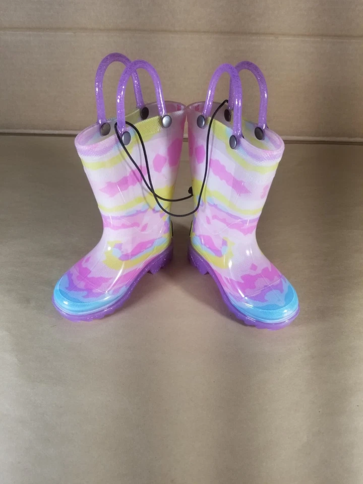 Botas de lluvia Western Chief Tie Dye brillantes iluminadas para niños pequeños talla 7 nuevas con etiquetas $24.99 Foto 1 de 1