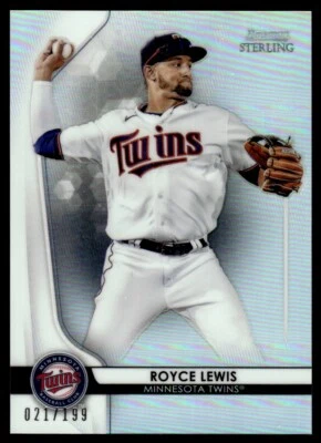 2020 Bowman Sterling Refractors Royce Lewis 021/199 Minnesota Twins #BPR-8 - Image 1 of 2