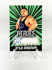 D'LO BROWN 2023 Leaf Heroes of Wrestling Autograph - GREEN #BA-DB1