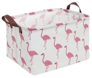 Rectangular Flamingo Storage Basketcollapsible Cute Pattern Storage Binwaterproo - Picture 1 of 7