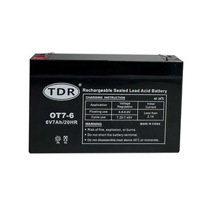 6V 7AH SLA Rechargeable AGM Battery for UPS APC Alarm Toy Car 7.0ah CP670 - Picture 1 of 6