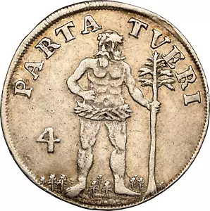 1718 HH German States Brunswick Wolfenbuttel 4 Mariengroschen NGC AU 50 Germany - Picture 1 of 3
