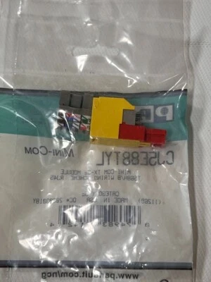 Panduit PanNet Mini-Jack TX5e CJ5E88TYL  QTY 1 - Image 1 of 3