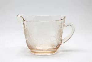 Vintage Macbeth Evans Dogwood Pattern Pink Depression Glass Cream Pitcher 2 1/2" - Picture 1 of 7