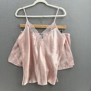Apt. Conjunto de 9 pijamas cami rosa para mujer talla XL detalle de encaje sedoso DEFECTUOSO - Imagen 1 de 11