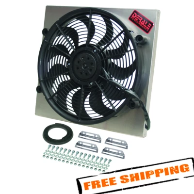 Derale 16819 High Output Single 17'' Electric RAD Fan/Aluminum Shroud Kit - Image 1 of 4