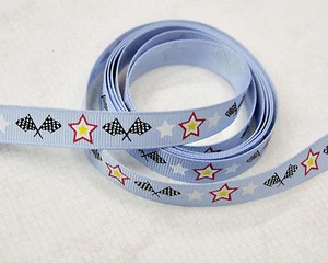 RACE FLAGS 1/2" Grosgrain Ribbon THREE YDS FOR $1.00 scrapbooking - Picture 1 of 2
