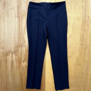 RACHEL ZOE DRESS PANTS Women’s sz 6 Navy Blue Pull On Ankle Faux Pocket Mid Rise - Picture 1 of 10