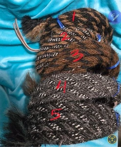 Mane Horse Hair Mecate 22 feet long, 3/8" dia., Choose from 5 Color Patterns - Picture 1 of 5