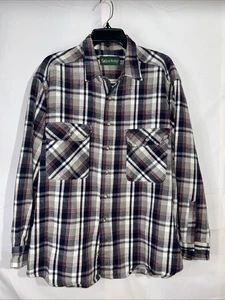 Gander Mountain Flannel Shirt Men 2XL  Plaid Button Up Cotton Lumber Heavy - Picture 1 of 7
