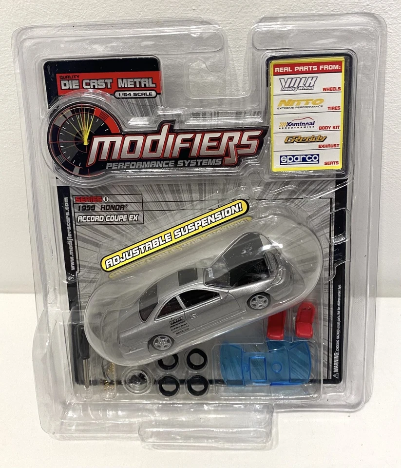 Rare 1/64 X-Concepts Modifiers 1999 Honda Accord Coupe EX in Silver Mint on Card - Image 1 of 1