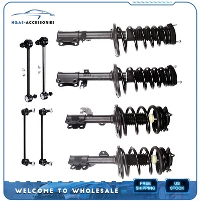 Front Rear Strut Assembly Shocks Sway Bar Links For Toyota Camry 2007-2011 4WD - Image 1 of 4