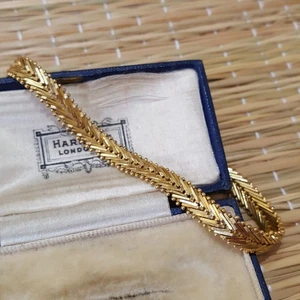 Pulsera Qvc Milor de plata de ley 925, pulsera de cadena chapada en oro, 7,4 pulgadas - Imagen 1 de 7