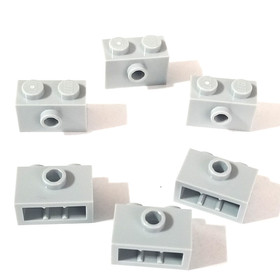 Lot of 6 LEGO Light Bluish Gray 1x2 Brick 1 Stud on Side 7133 / 86876 Pieces