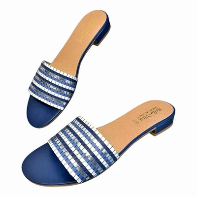 BELLA VITA ☆ Eli-Italy Slip-On Flats Slide Sandal  Made in Italy ☆ Size 11 ☆ NEW - Image 1 of 4