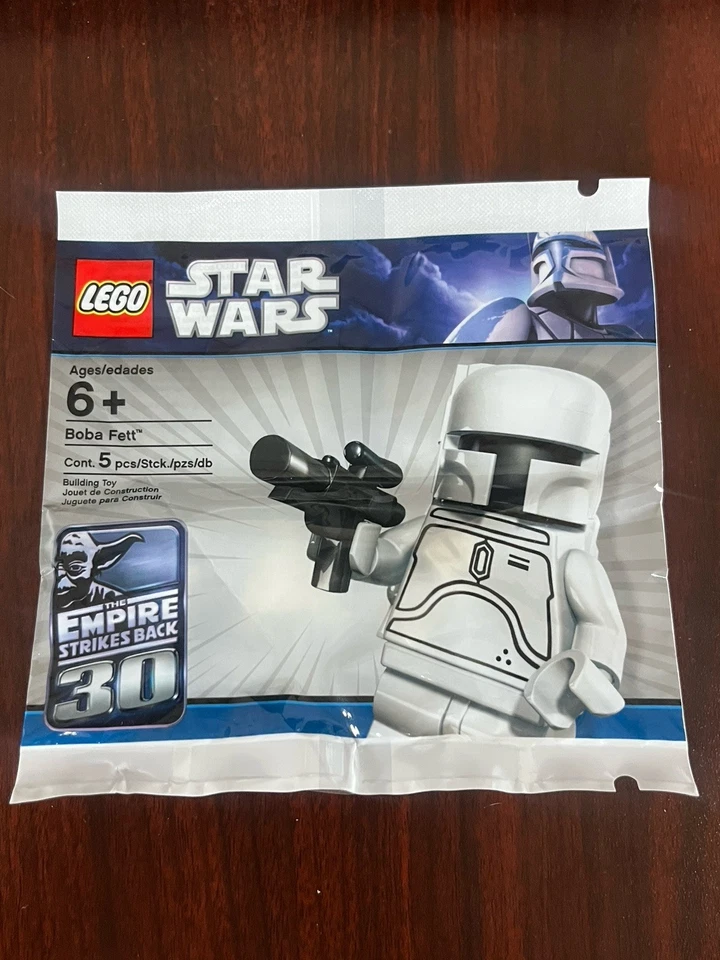 Lego Star Wars Branco Boba Fett Minifigura 2853835 Novo Selado 30º Aniversário - Imagem 1 de 2