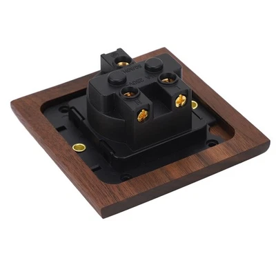 Wall Outlet Black Walnut Standard Retro Electric Wall Power Light Switch Socket - Image 1 of 4