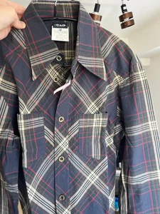 Dolce＆Gabbana Check Shirt Size 46 Blue From Japan - Picture 1 of 24