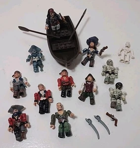 Mega Bloks Pyrates Pirates of the Caribbean Row Boat Mini Figures Lot - Picture 1 of 7