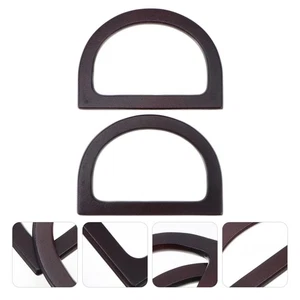 2 Pcs Wooden Handbag Handle Handles for Handbags Shopping Travel Suitcase - Picture 1 of 12